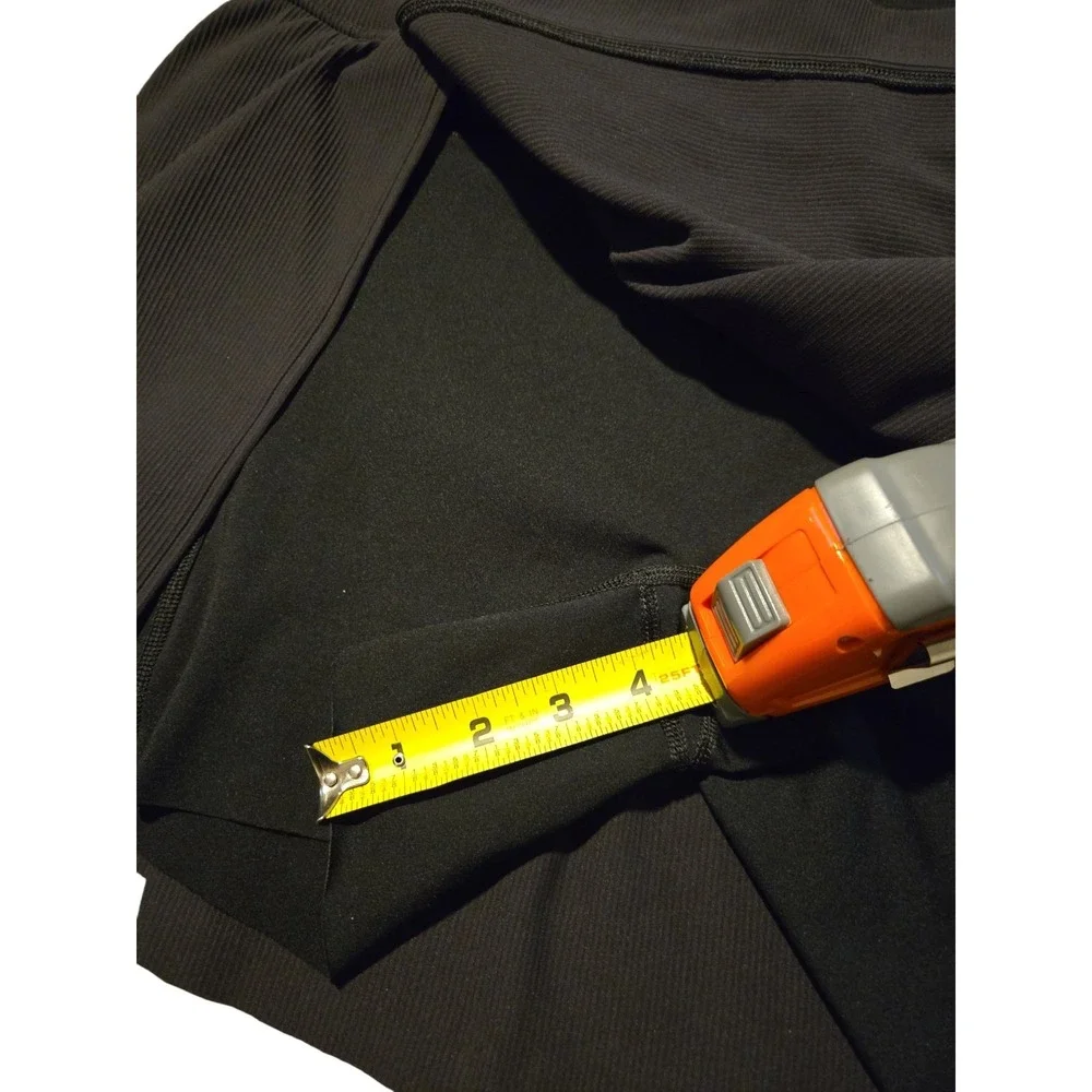 Spanx‎ Contour Rib Front Slit Skort 1X Black Skort EUC Black Athletic